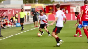 Jugadores del Sevilla Atlético tienen la posesión. FOTO: Sevilla FC